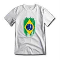 Camiseta Brasil Algodão Premium Verde E amarelo Camiseta Brasil Algodão Premium Verde E amarelo
