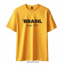 Camiseta Brasil - Ano de Nascimento - 100% Algodão Camiseta Brasil - Ano de Nascimento - 100% Algodão
