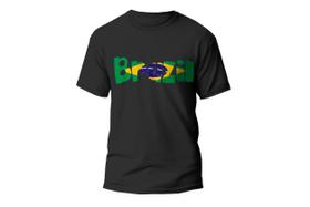 Camiseta brasil bandeira preta