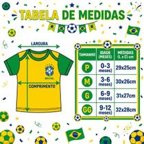 Camiseta Brasil Bebe Torcida Copa do Mundo 2026 P ao GG Cor:Amarelo VerdeTamanho:G Camiseta Brasil Bebe Torcida Copa do Mundo 2026 P ao GG Cor:Amarelo VerdeTamanho:G