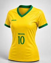 Camiseta brasil copa futebol torcedor feminina cor:amarelotamanho:p Camiseta brasil copa futebol torcedor feminina cor:amarelotamanho:p