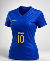 Camiseta brasil copa futebol torcedor feminina cor:azultamanho:p Camiseta brasil copa futebol torcedor feminina cor:azultamanho:p