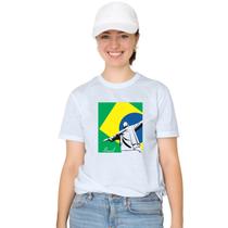 Camiseta Brasil Cristo RJ Rio de Janeiro Camisa Personalizada Blusa Adulto Algodão com Poliéster