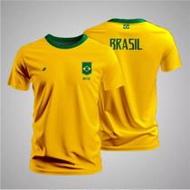 Camiseta Brasil Dry Fit Esportiva Masculina Academia Fitness Camisa Torcida Camiseta Brasil Dry Fit Esportiva Masculina Academia Fitness Camisa Torcida
