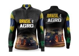 Camiseta brasil e agro trator proteçao uv