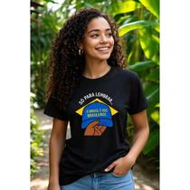Camiseta Brasil É Dos Brasileiros Algodão Macio Confortável Unissex Premium Top Urbano Causal Luxo