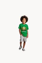 camiseta Brasil estampa bandeira natureza infantil unissex verde bandeira 100% algodão macia confortável estampa digital tamanhos 4 a 16 anos