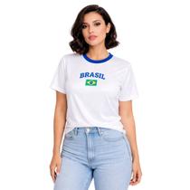 Camiseta Brasil Feminina Premium com Relevo Confortável, Estilosa e Respirável para Academia Camiseta Brasil Feminina Premium com Relevo Confortável, Estilosa e Respirável para Academia