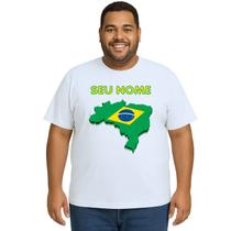 Camiseta Brasil Mapa Com Nome Estampa Personalizada Camiseta Brasil Mapa Com Nome Estampa Personalizada
