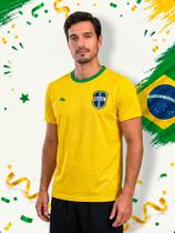 Camiseta Brasil Masculina Copa Camisa Dry Esportiva Amarela Camiseta Brasil Masculina Copa Camisa Dry Esportiva Amarela