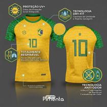 Camiseta Brasil Masculina Torcedor Dryfit Proteção UV 50 Camiseta Brasil Masculina Torcedor Dryfit Proteção UV 50