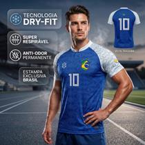 Camiseta Brasil Masculina Torcedor Dryfit Proteção UV 50 Camiseta Brasil Masculina Torcedor Dryfit Proteção UV 50