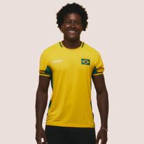 Camiseta Brasil Masculina Torcedor Futebol Dry Fit Confortável Leve para Treino e Lazer