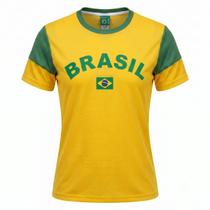 Camiseta brasil modelo dengo para torcedor feminino adulto tamanho:pcor:amarelo Camiseta brasil modelo dengo para torcedor feminino adulto tamanho:pcor:amarelo