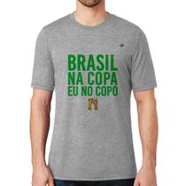 Camiseta Brasil na Copa eu no copo - Foca na Moda