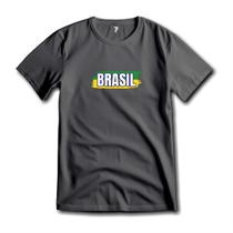 Camiseta Brasil Patriota Unissex Malha Fria Antipilling