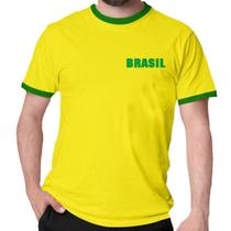 Camiseta Brasil personalizada com nome camisa verde amarelo
