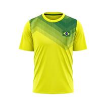 Camiseta brasil regia infantil amarela