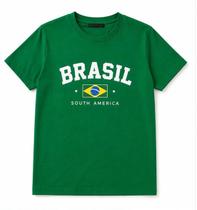 Camiseta Brasil South America Estampada Tamanho Único