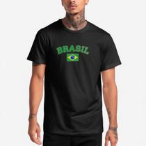 Camiseta Brasil Unissex 100% Algodão Premium Gola Reforçada Estampa Durável Casual Moderna