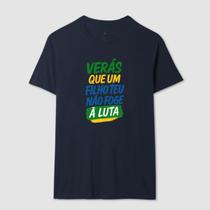 Camiseta Brasil Unissex Camisa Verás Que Um Filho Teu Não Foge A Luta Casual 100 Algodão Confortavel Estilosa