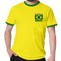 Camiseta Brasil verde amarelo copa personalizado nome blusa