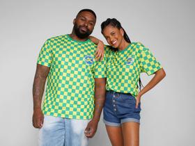 Camiseta Brasil Vista Magalu Copa Quadriculada