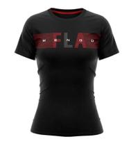 Camiseta Braziline Flamengo Core Feminina - Preta