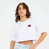 Camiseta Braziline Flamengo Cropped Fervor - Feminino - Bran Camiseta Braziline Flamengo Cropped Fervor - Feminino - Bran