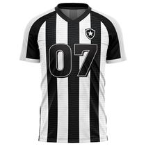 Camiseta Braziline Grammar Botafogo Masculino - Preto e Branco