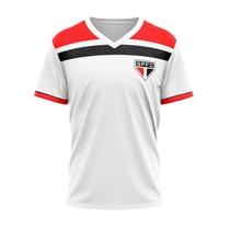 Camiseta Braziline São Paulo Entity Masculino - Branco e Vermelho