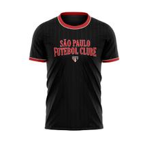 Camiseta Braziline São Paulo FC Apprentice Masculino - Preto e Vermelho