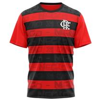 Camiseta Braziline Shout Flamengo Infantil - Vermelho e Preto