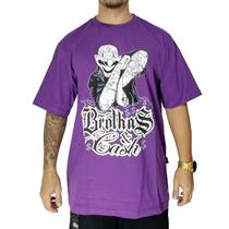 Camiseta Brothas And Cash Palhaço Tattoo Roxa BRO-185