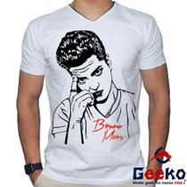 Camiseta Bruno Mars 100% Algodão Pop Geeko