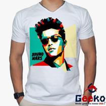 Camiseta Bruno Mars 100% Algodão Pop Music Geeko