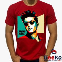 Camiseta Bruno Mars 100% Algodão Pop Music Geeko