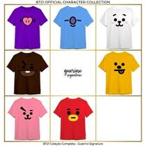 Camiseta BT21 BTS Kpop Bangtan Fanmade Premium 100% Algodão Unissex Camiseta BT21 BTS Kpop Bangtan Fanmade Premium 100% Algodão Unissex