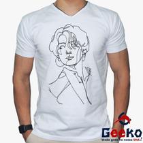 Camiseta BTS 100% Algodão Jeon Jungkook K-pop Geeko