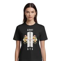 Camiseta BTS ARMY Camisa Estampada Kpop Unissex Básica Camiseta BTS ARMY Camisa Estampada Kpop Unissex Básica