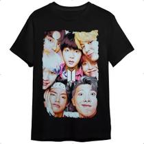 Camiseta Bts Integrantes Ii Preta Unissex Adulto 100% Algodã Camiseta Bts Integrantes Ii Preta Unissex Adulto 100% Algodã
