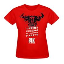 Camiseta Buffalo Dry Fit Vermelha Baby Look Tamanho M BLK PERFORMANCE