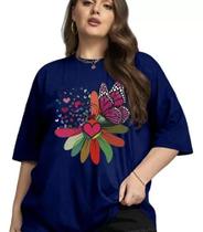 Camiseta Butterflys Hearts Petalas Coloridas Jardin Flor Vip
