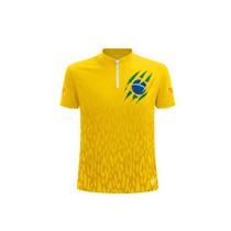 Camiseta By Sports Manga Curta Brasil Proteção Solar UV30+ Brasil Infantil Adulto Camiseta By Sports Manga Curta Brasil Proteção Solar UV30+ Brasil Infantil Adulto