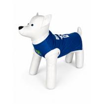 Camiseta Cachorro Brasil Azul Copa Passa Guia Roupa Pet PP P M G GG - Camiseta Cachorro Brasil Azul Copa Passa Guia Roupa Pet PP P M G GG -
