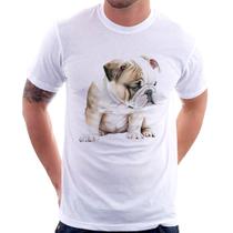 Camiseta Cachorro Buldogue Inglês - Foca na Moda