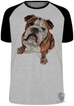 Camiseta Cachorro Bulldog Dog Blusa Plus Size extra grande adulto ou infantil Camiseta Cachorro Bulldog Dog Blusa Plus Size extra grande adulto ou infantil