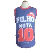 Camiseta Cachorro Snob Dog Filho Nota 10 Azul Camiseta Cachorro Snob Dog Filho Nota 10 Azul