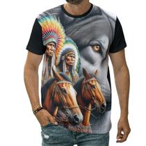 Camiseta Caciques Indígenas A Cavalo Noite Chefe De Tribo