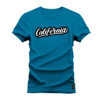 Camiseta Californ Comb Estampada Algodão Confortável 30.1 Penteada